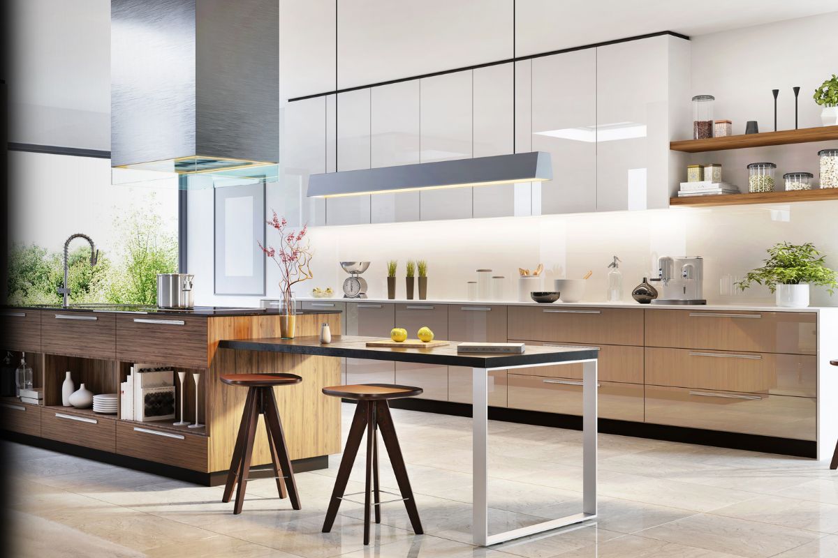 Modern-kitchen-with-Black-edge